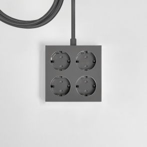 Domusnord Connector design stikdse  Granite Grey / gr