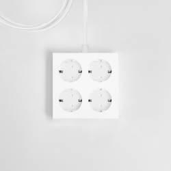 Domusnord Connector design stikdse  Bright White / hvid