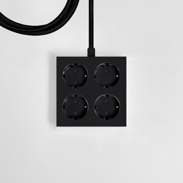 Domusnord Connector design stikdse  Night Black / sort