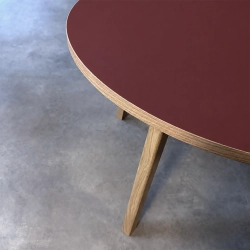 Domusnord Room round Linoleum's Dining Table in Oak �120 cm in 19 colors