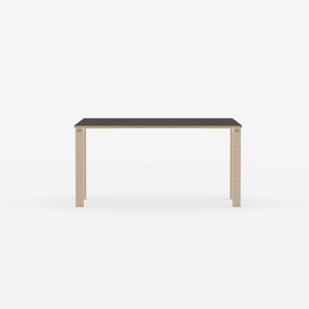 Domusnord Klassik Linoleums Skrive og spisebord 160 x 80 cm i 14 farver Gr&aring; brun (Iron)