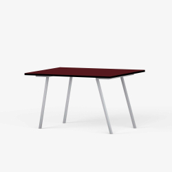 Domusnord Line View Linoleums Skrivebord med sort kant 120 x 60 cm i 14 farver