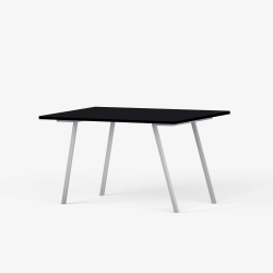 Domusnord Line View Linoleums Skrivebord med sort kant 120 x 60 cm i 14 farver