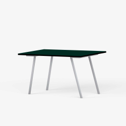 Domusnord Line View Linoleums Skrivebord med sort kant 120 x 60 cm i 14 farver