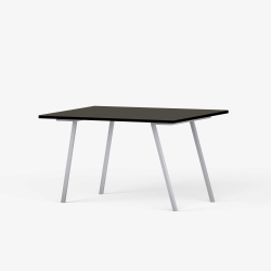 Domusnord Line View Linoleums Skrivebord med sort kant 120 x 60 cm i 14 farver