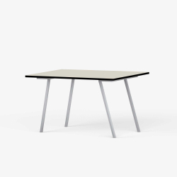 Domusnord Line View Linoleums Skrivebord med sort kant 120 x 60 cm i 14 farver