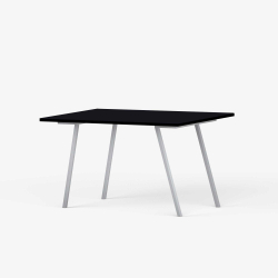 Domusnord Line View Linoleums Skrivebord med sort kant 120 x 60 cm i 14 farver