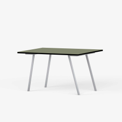 Domusnord Line View Linoleums Skrivebord med sort kant 120 x 60 cm i 14 farver