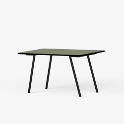 Domusnord Line View Linoleums Skrivebord med sort kant 120 x 60 cm i 14 farver