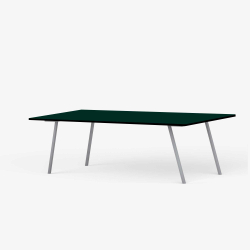 Domusnord Line View Linoleums konferencebord og mdebord med sort kant 200 x 90 cm i 14 farver