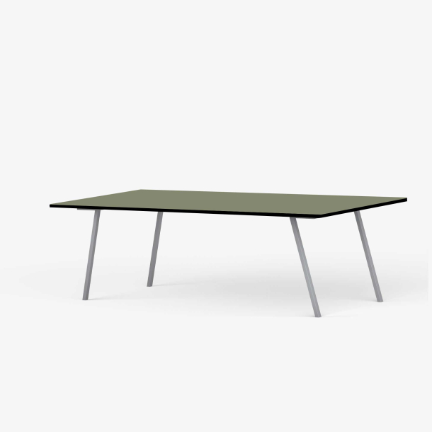 Domusnord Line View Linoleums konferencebord og mdebord med sort kant 200 x 90 cm i 14 farver