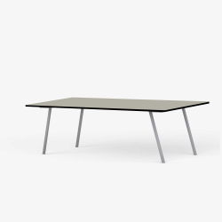 Domusnord Line View Linoleums konferencebord og mdebord med sort kant 200 x 90 cm i 14 farver