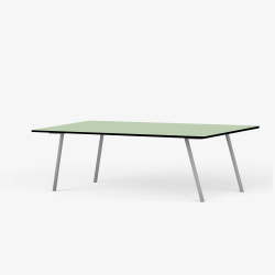 Domusnord Line View Linoleums konferencebord og mdebord med sort kant 200 x 90 cm i 14 farver