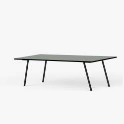 Domusnord Line View Linoleums konferencebord og mdebord med sort kant 200 x 90 cm i 14 farver