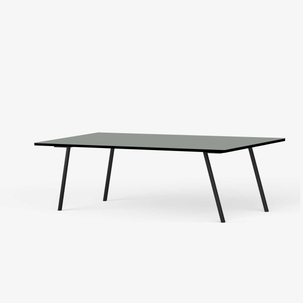 Domusnord Line View Linoleums konferencebord og mdebord med sort kant 200 x 90 cm i 14 farver