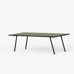 Domusnord Line View Linoleums konferencebord og mdebord med sort kant 200 x 90 cm i 14 farver
