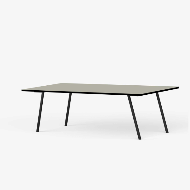 Domusnord Line View Linoleums konferencebord og mdebord med sort kant 200 x 90 cm i 14 farver