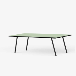 Domusnord Line View Linoleums konferencebord og mdebord med sort kant 200 x 90 cm i 14 farver