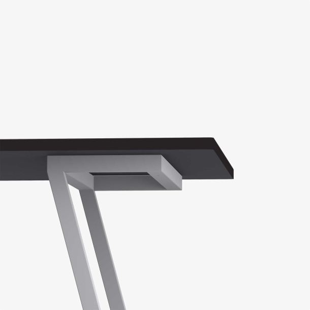 Domusnord Line View Linoleums Skrivebord med sort kant 120 x 60 cm i 14 farver