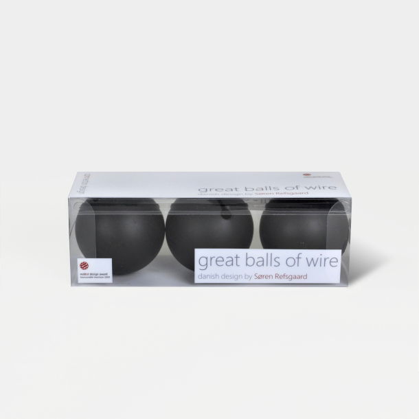 Domusnord Great Balls of Wire 3 stk. ledningsskjuler bolde - sort