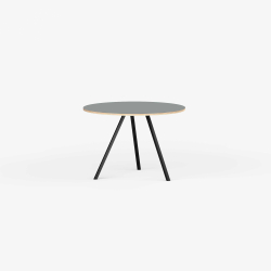 Domusnord Line View Linoleums rundt Spisebord krydsfinr 90 cm i 19 farver