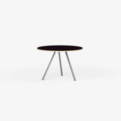 Domusnord Line View Linoleums rundt Spisebord krydsfinr 90 cm i 19 farver