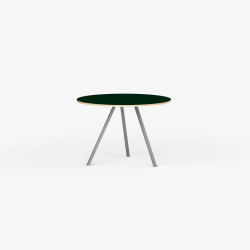 Domusnord Line View Linoleums rundt Spisebord krydsfinr 90 cm i 19 farver