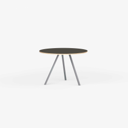 Domusnord Line View Linoleum rundt konferencebord og mdebord krydsfinr 90 cm i 14 farver