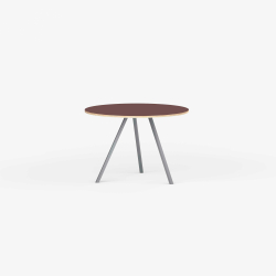 Domusnord Line View Linoleums rundt Spisebord krydsfinr 90 cm i 19 farver