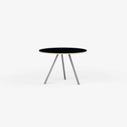 Domusnord Line View Linoleums rundt Spisebord krydsfinr 90 cm i 19 farver