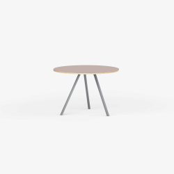 Domusnord Line View Linoleums rundt Spisebord krydsfinr 90 cm i 19 farver