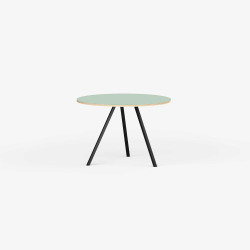 Domusnord Line View Linoleums rundt Spisebord krydsfinr 90 cm i 19 farver