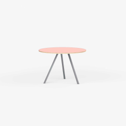 Domusnord Line View Linoleum rundt konferencebord og mdebord krydsfinr 90 cm i 14 farver