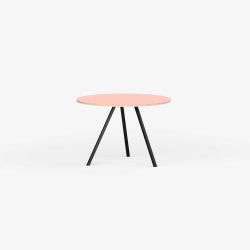 Domusnord Line View Linoleum rundt konferencebord og mdebord krydsfinr 90 cm i 14 farver