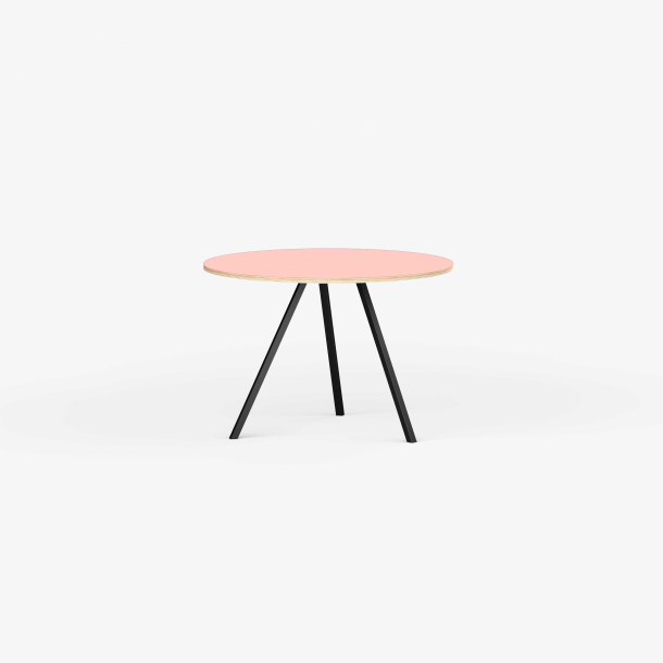 Domusnord Line View Linoleum rundt konferencebord og mdebord krydsfinr 90 cm i 14 farver