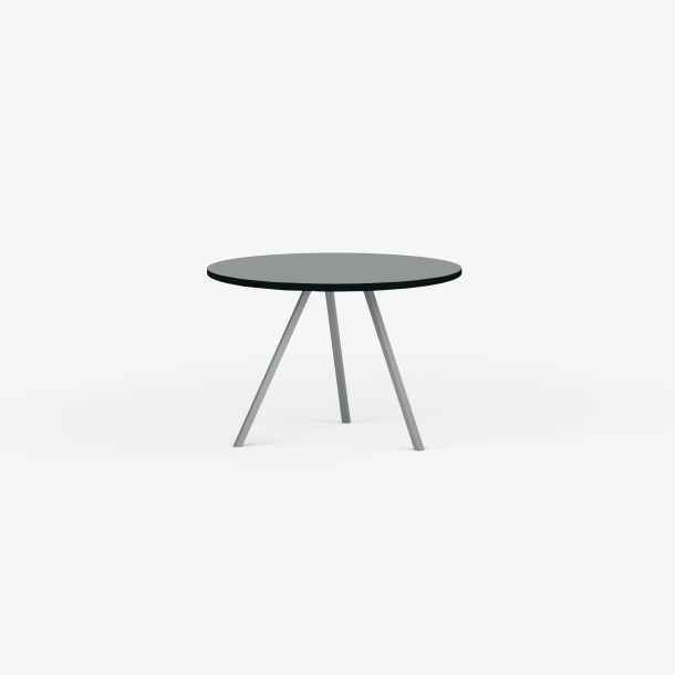 Domusnord Line View Linoleums round Dining table black edge 90 cm in 19 colors
