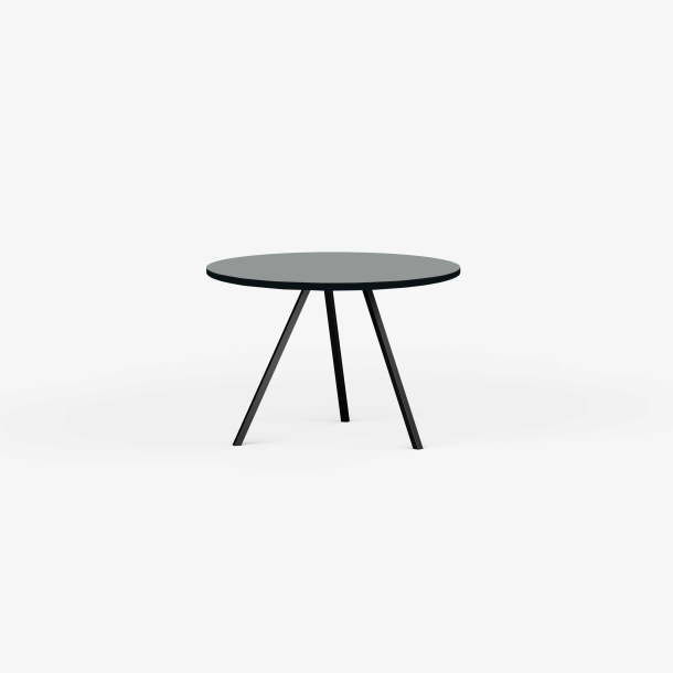 Domusnord Line View Linoleums round Dining table black edge 90 cm in 19 colors