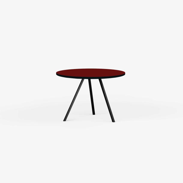 Domusnord Line View Linoleums round Dining table black edge 90 cm in 19 colors