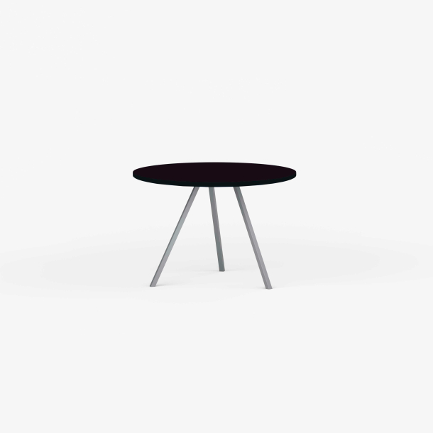 Domusnord Line View Linoleums round Dining table black edge 90 cm in 19 colors