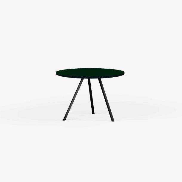 Domusnord Line View Linoleums round Dining table black edge 90 cm in 19 colors