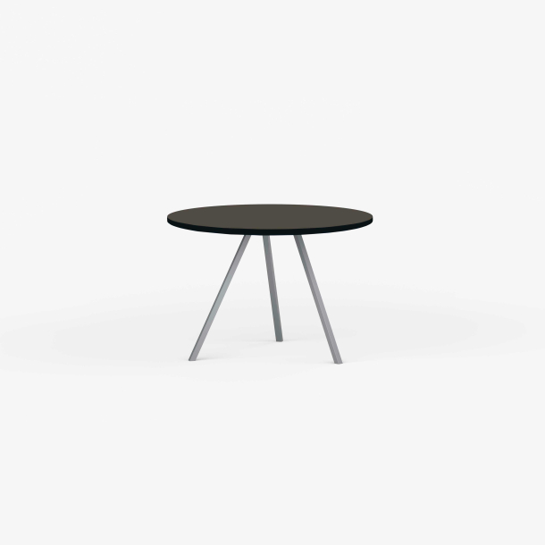 Domusnord Line View Linoleums rundt konferencebord og mdebord sort kant 90 cm i 14 farver