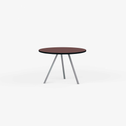 Domusnord Line View Linoleums round Dining table black edge 90 cm in 19 colors