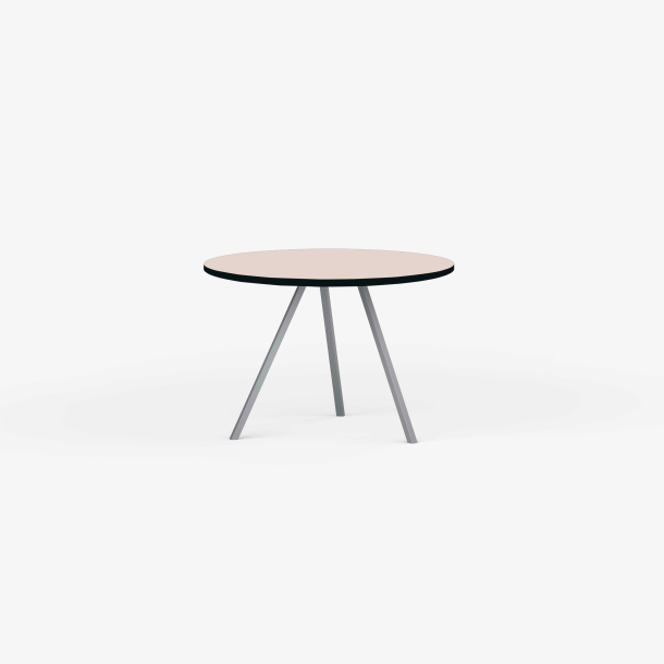 Domusnord Line View Linoleums round Dining table black edge 90 cm in 19 colors