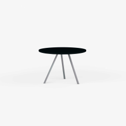 Domusnord Line View Linoleums round Dining table black edge 90 cm in 19 colors