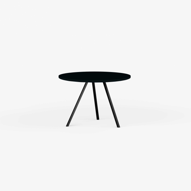Domusnord Line View Linoleums round Dining table black edge 90 cm in 19 colors