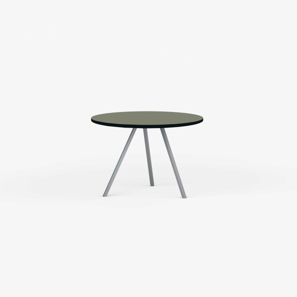 Domusnord Line View Linoleums round Dining table black edge 90 cm in 19 colors