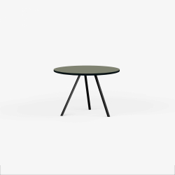 Domusnord Line View Linoleums round Dining table black edge 90 cm in 19 colors
