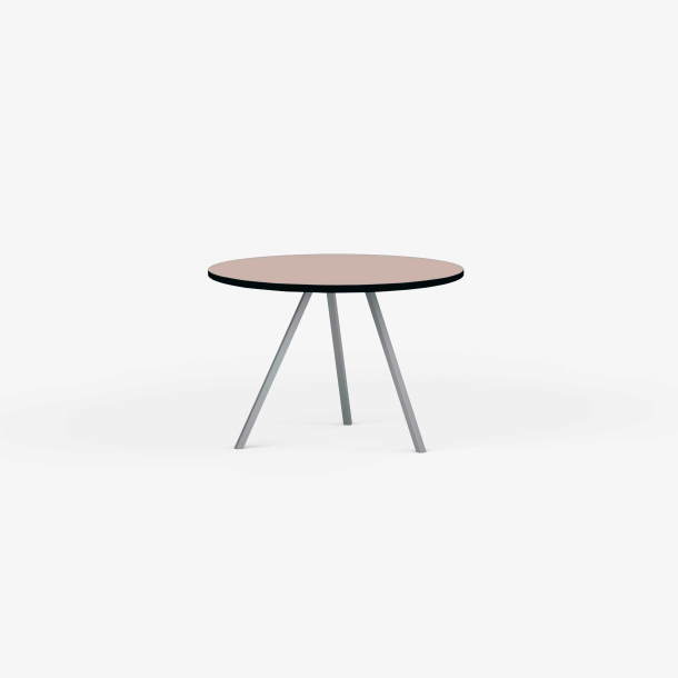 Domusnord Line View Linoleums round Dining table black edge 90 cm in 19 colors