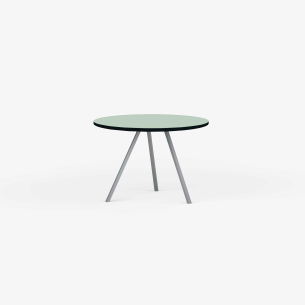 Domusnord Line View Linoleums round Dining table black edge 90 cm in 19 colors