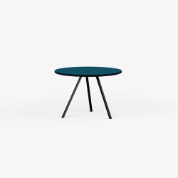 Domusnord Line View Linoleums round Dining table black edge 90 cm in 19 colors